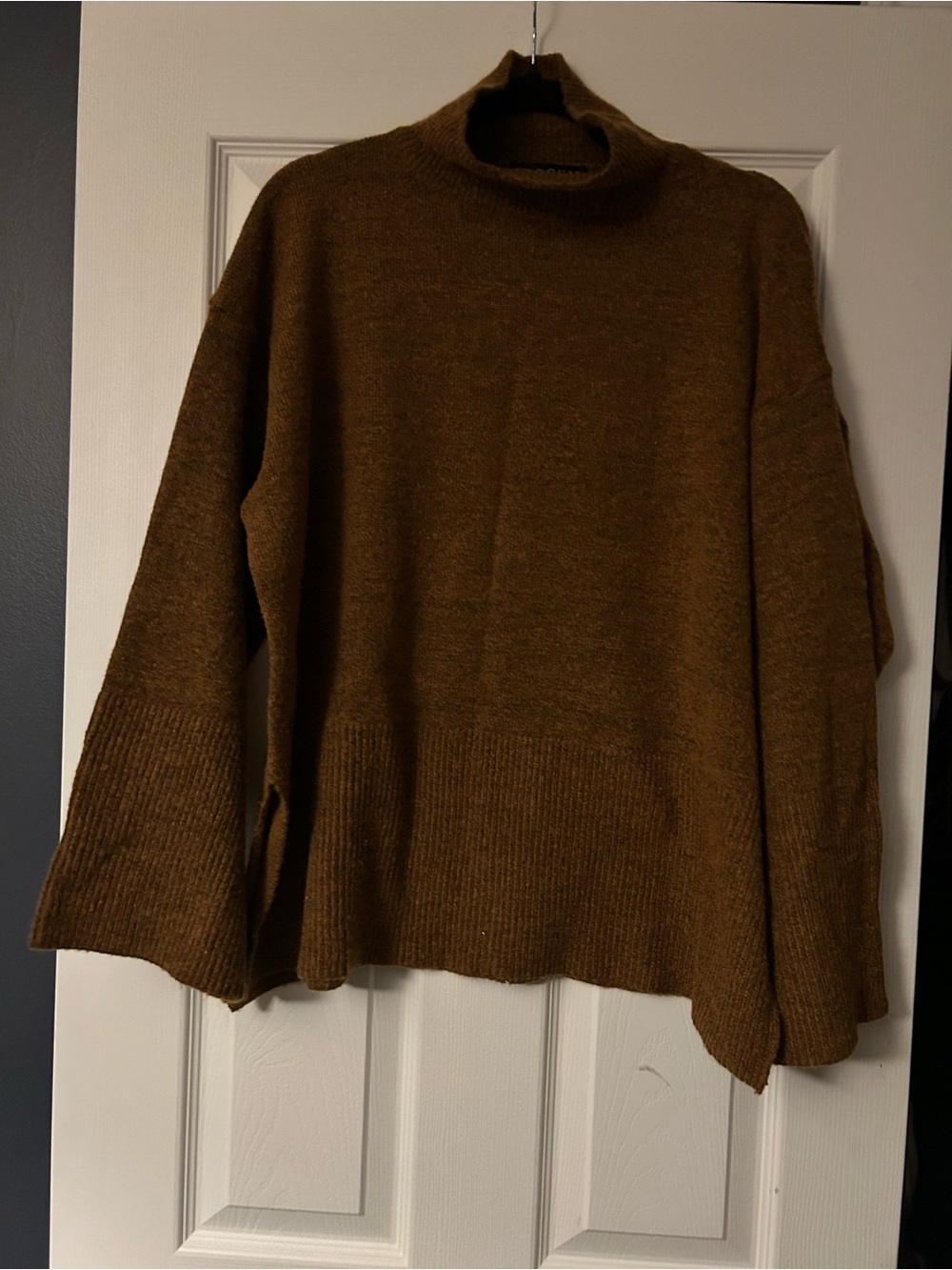 Eloquii Cozy Oversized Brown Women’s Sweater - Classic Turtleneck